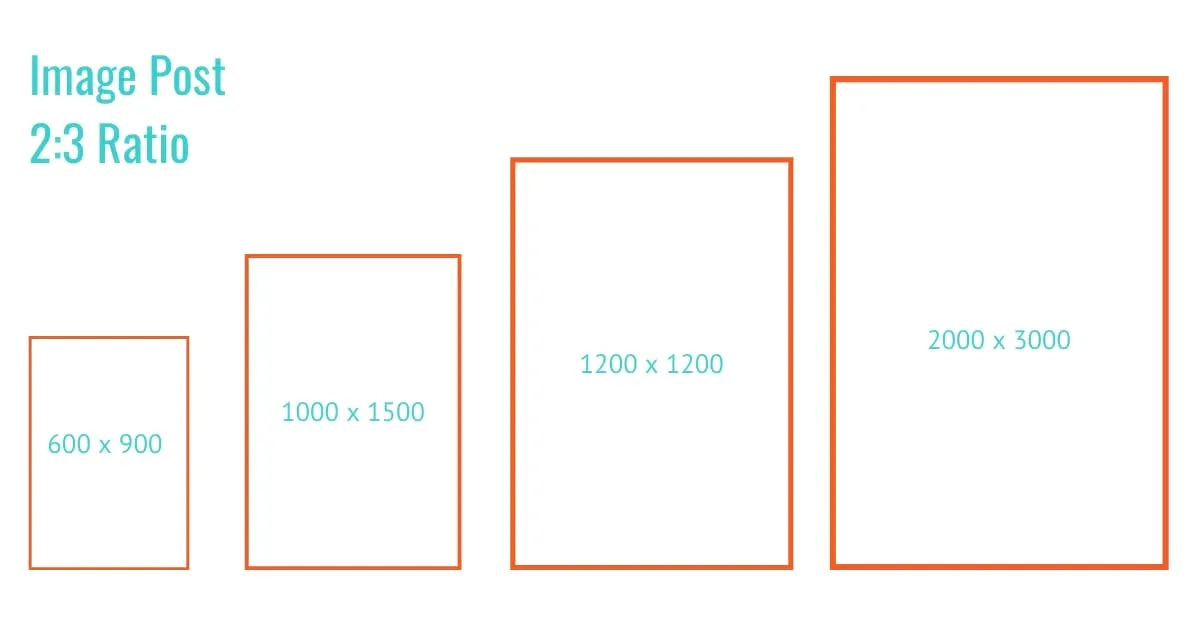 Pinterest sizes